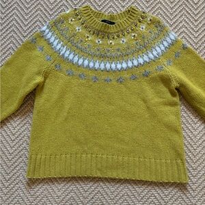 J. Crew fair isle sweater with jewels